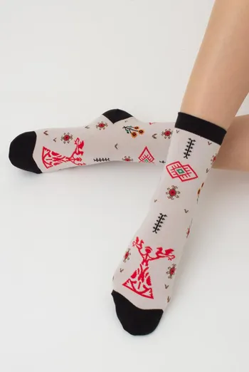 Шкарпетки жіночі класичні з орнаментом Ws3 Soft Ukr 003 Giulia (moonlight)