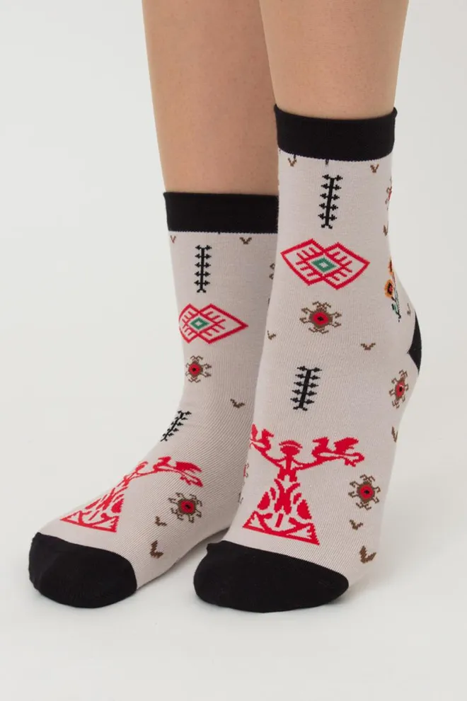 Шкарпетки жіночі класичні з орнаментом Ws3 Soft Ukr 003 Giulia (moonlight)