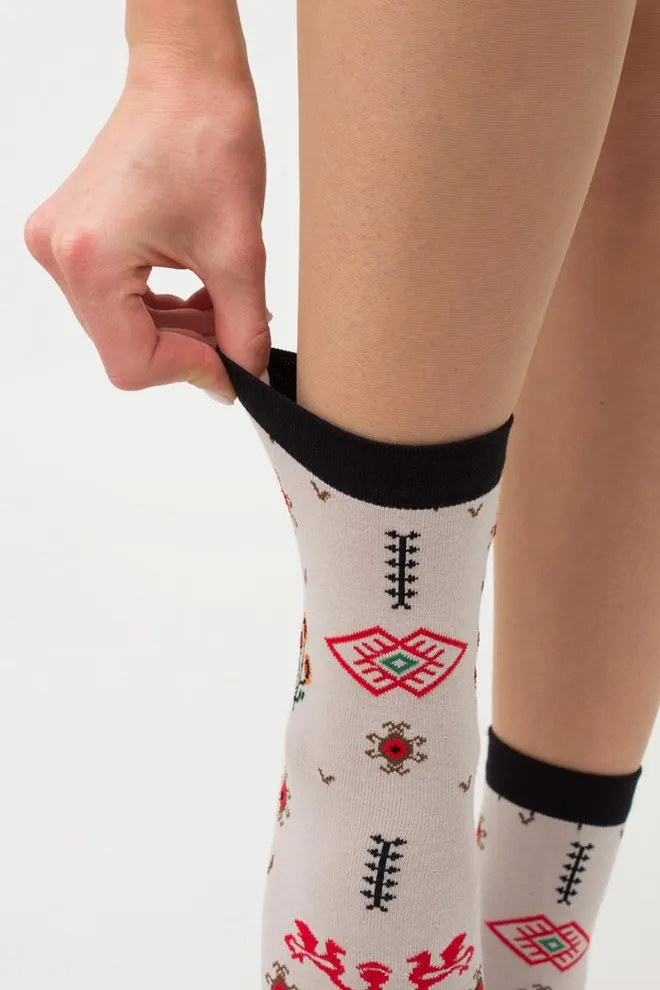 Шкарпетки жіночі класичні з орнаментом Ws3 Soft Ukr 003 Giulia (moonlight)