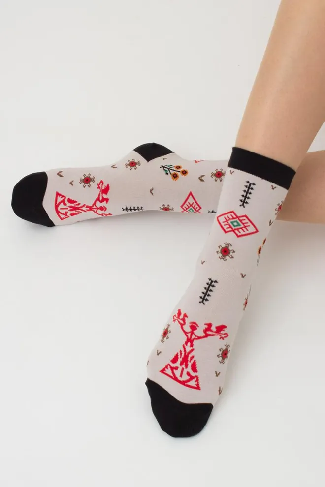 Шкарпетки жіночі класичні з орнаментом Ws3 Soft Ukr 003 Giulia (moonlight)