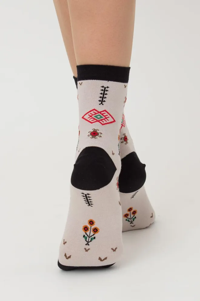 Шкарпетки жіночі класичні з орнаментом Ws3 Soft Ukr 003 Giulia (moonlight)