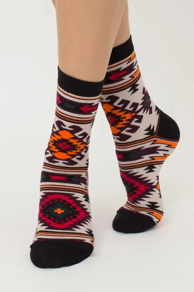 Шкарпетки жіночі класичні з орнаментом Ws3 Soft Ukr 006 Giulia (moonlight)