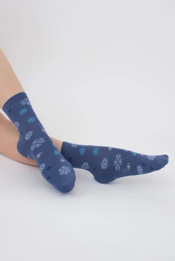 Носки женские теплые с рисунком Ws3 Terry 2301 Giulia (jeans)