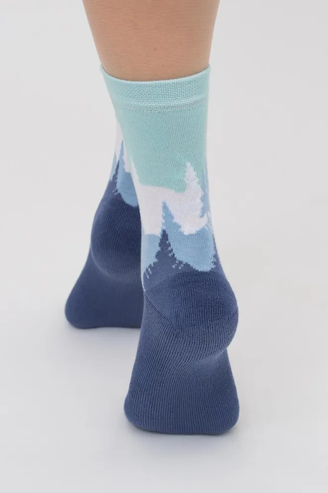 Носки женские теплые с рисунком Ws3 Terry 2302 Giulia (jeans)