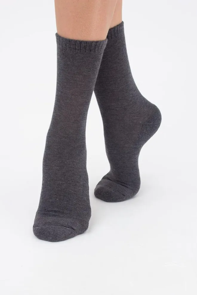 Носки женские теплые Ws3 terry classic 003 Giulia (dark grey melange)