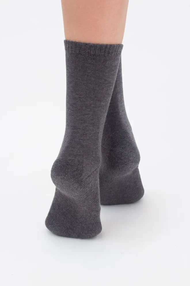 Носки женские теплые Ws3 terry classic 003 Giulia (dark grey melange)
