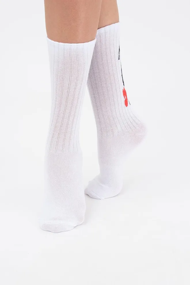 Шкарпетки жіночі класичні з написом Ws3 valentine 001 Giulia (white)