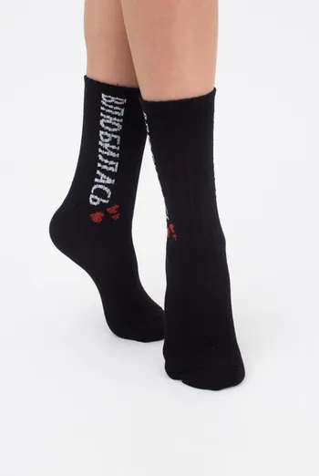 Шкарпетки жіночі класичні з написом Ws3 valentine 002 Giulia (black) Шкарпетки жіночі класичні з написом Ws3 valentine 002 Giulia (black)