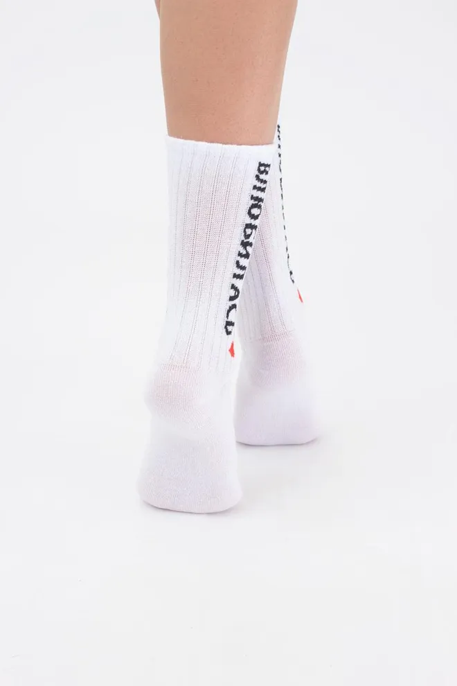 Шкарпетки жіночі класичні з написом Ws3 valentine 002 Giulia (white)