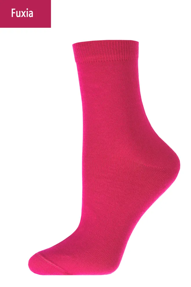 Шкарпетки жіночі класичні WSL color Giulia (fuxia)