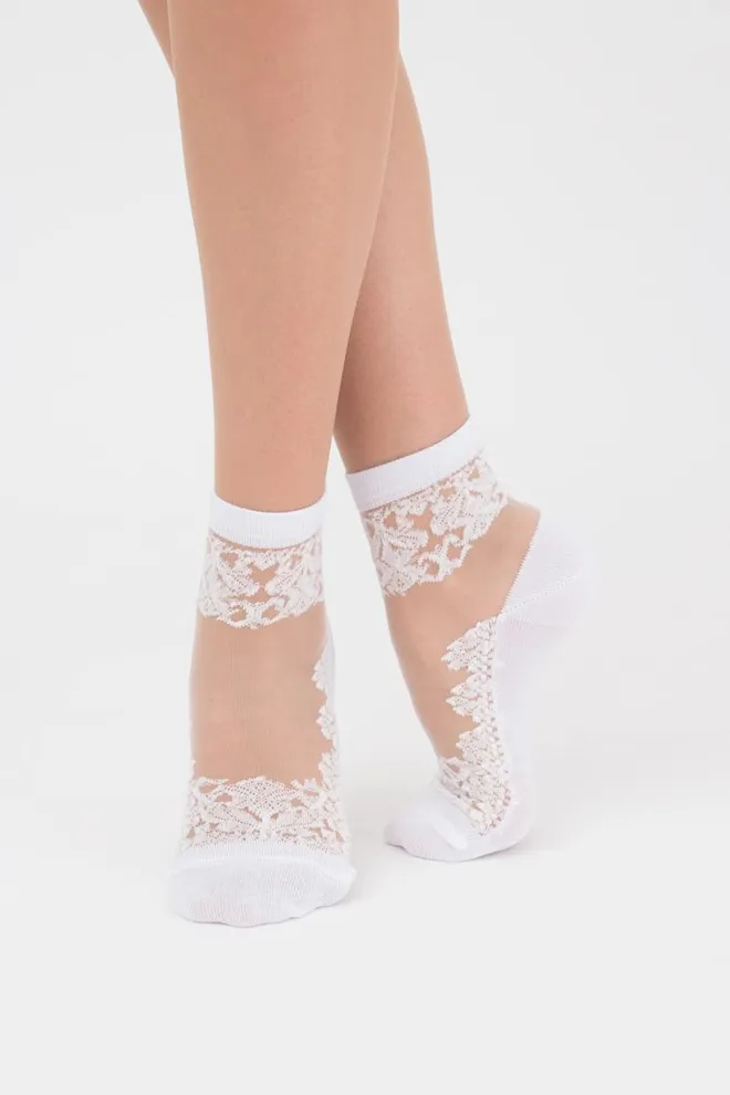 Шкарпетки жіночі класичні Wsm-005 Giulia (bianco), білий