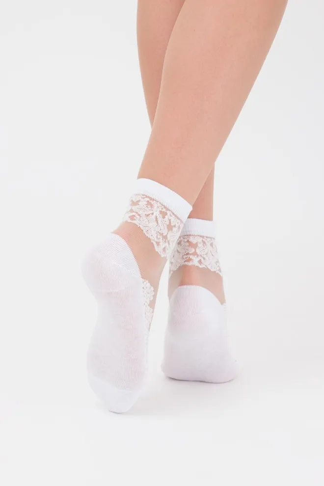 Шкарпетки жіночі класичні Wsm-005 Giulia (bianco), білий