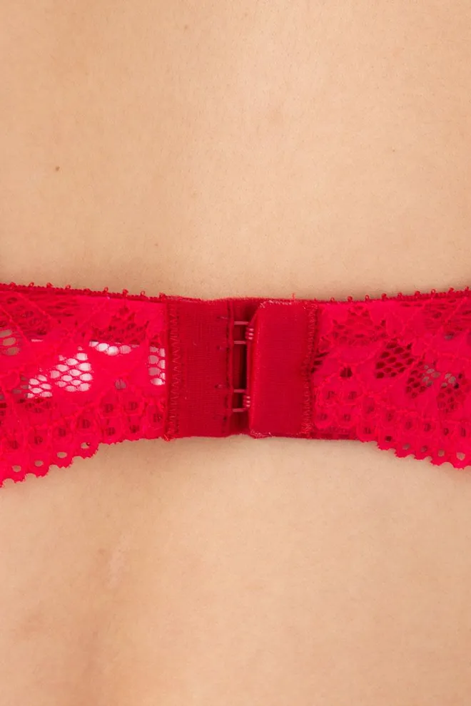 Бюстгальтер с формованными чашками Xmas lace 1142/72 Giulia (red)