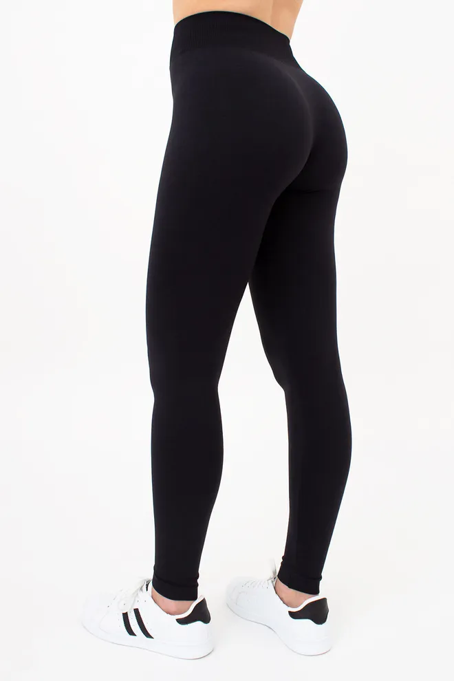 Бесшовные спортивные леггинсы из микрофибры LEGGINGS 02 Giulia (nero), черный