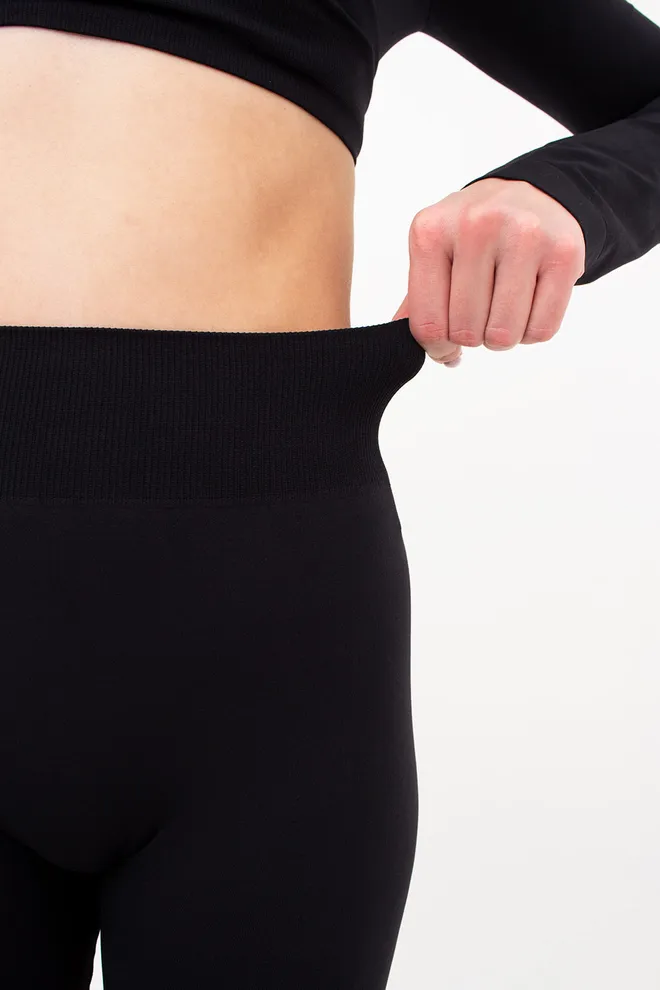Бесшовные спортивные леггинсы из микрофибры LEGGINGS 02 Giulia (nero), черный