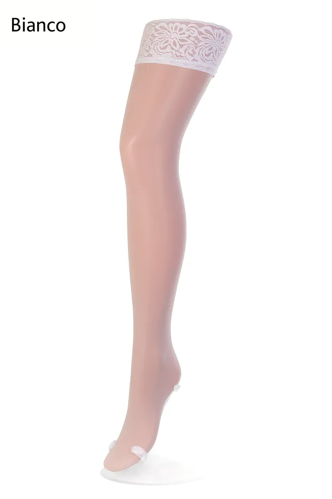 Чулки на силиконовой резинке Emotion 40 den Giulia (bianco)