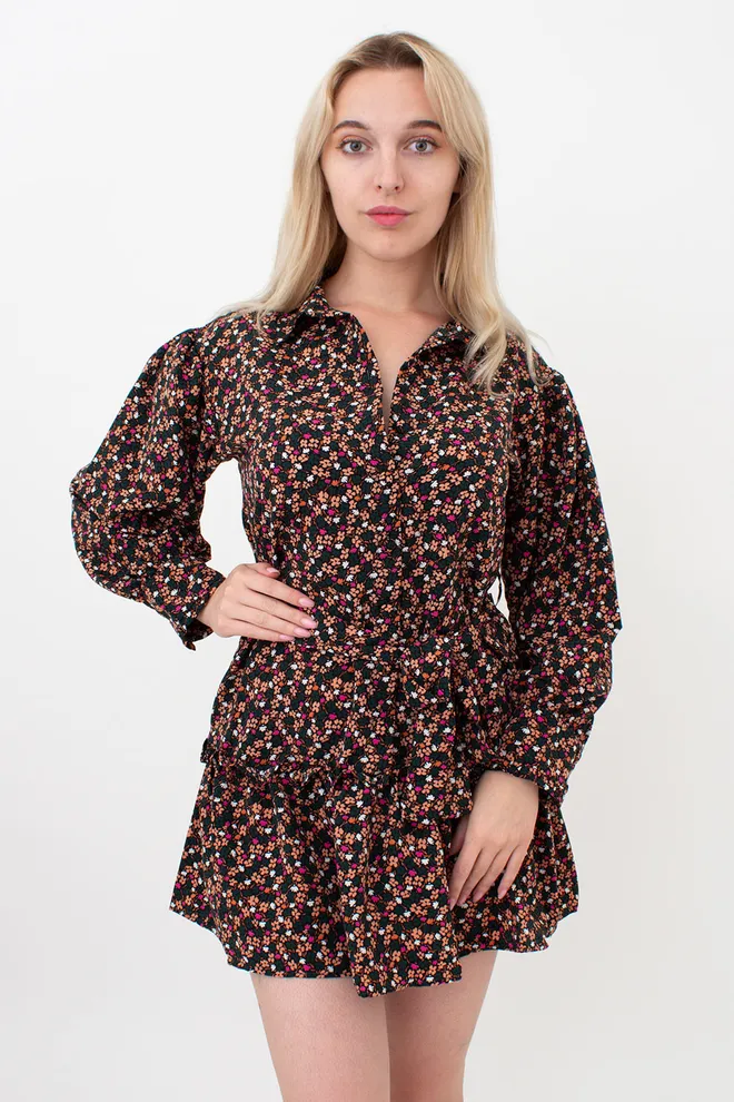 Платье женское с цветочным принтом 6182 (цветной)