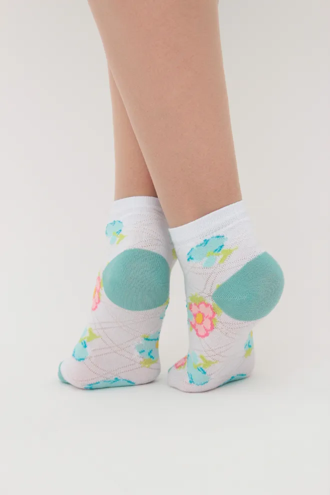 Набір кольорових жіночих шкарпеток WS2 SET 7 Giulia (white/pastel/turquoise) білий/рожевий/зелений