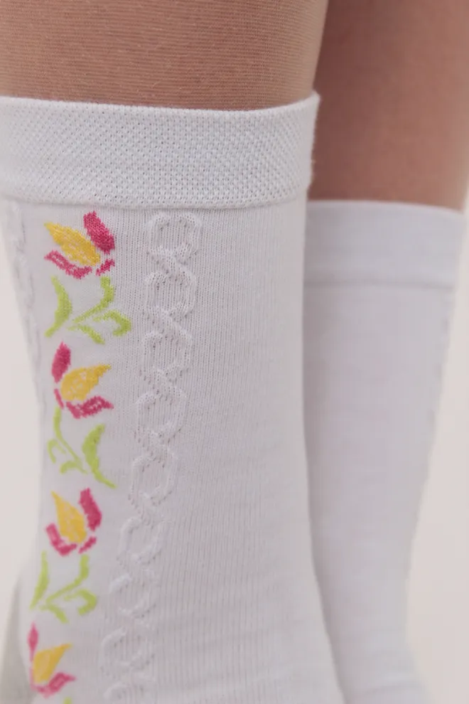 Набор цветных женских носков WS3 SET 9 Giulia (white/silver/iron/silver melange)  белый/серый