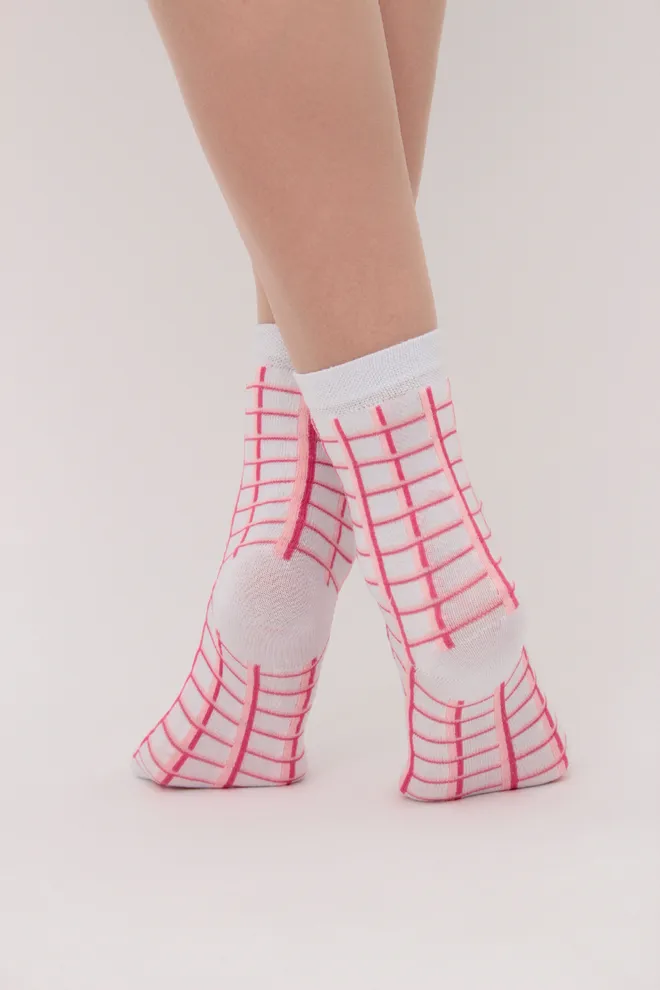 Набор цветных женских носков WS3 SET 9 Giulia (white/silver/iron/silver melange)  белый/серый