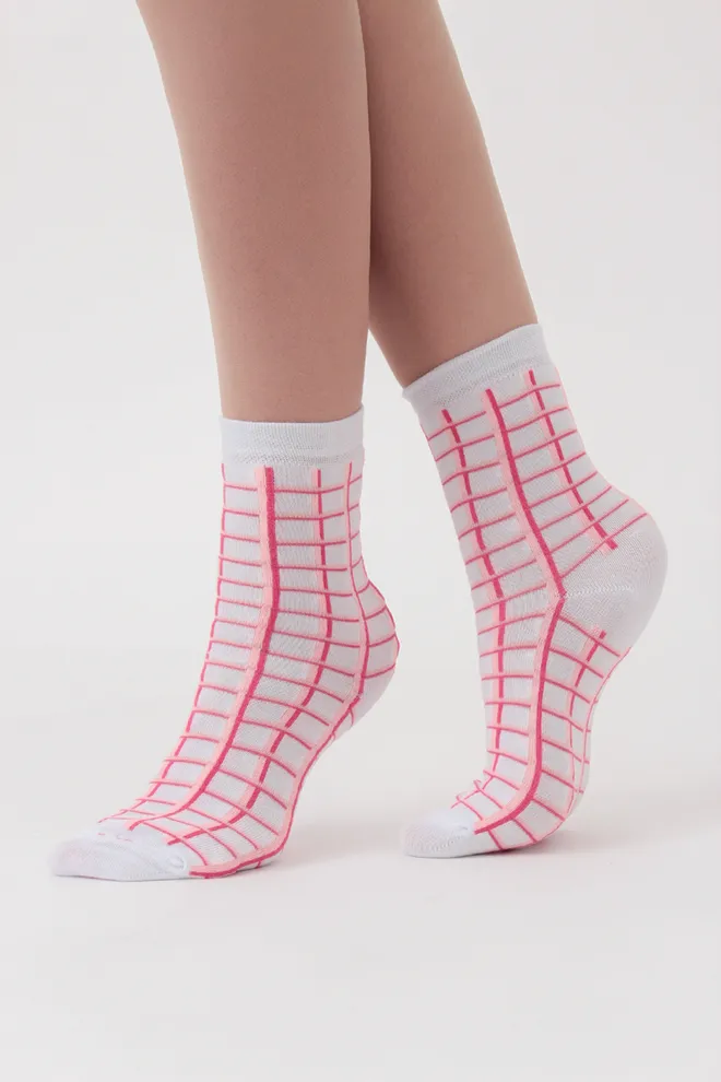 Набор цветных женских носков WS3 SET 9 Giulia (white/silver/iron/silver melange)  белый/серый