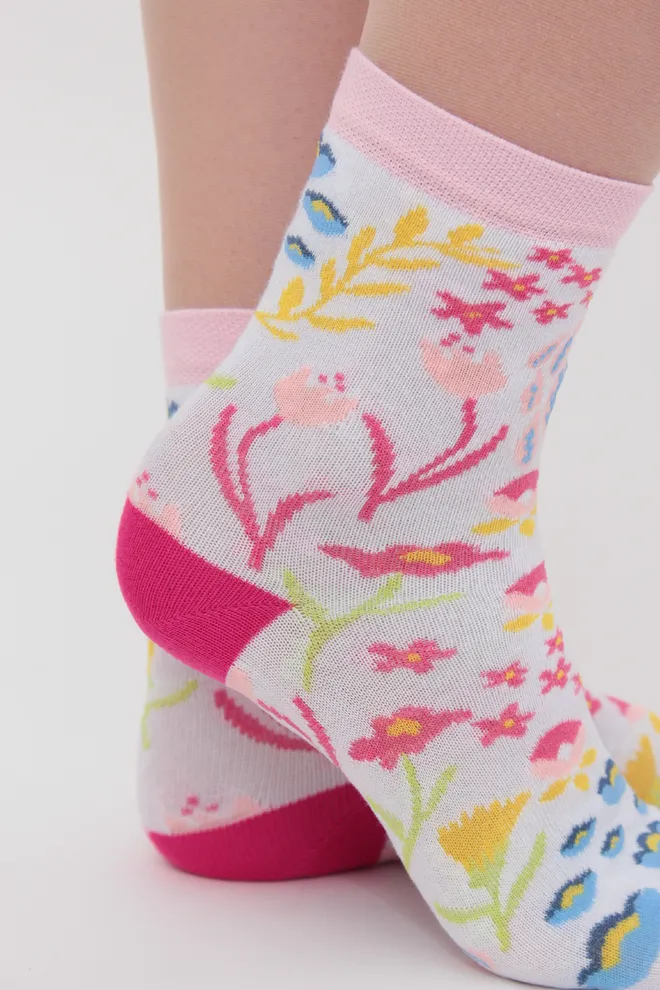 Набор цветных женских носков WS3 SET 9 Giulia (white/silver/iron/silver melange)  белый/серый