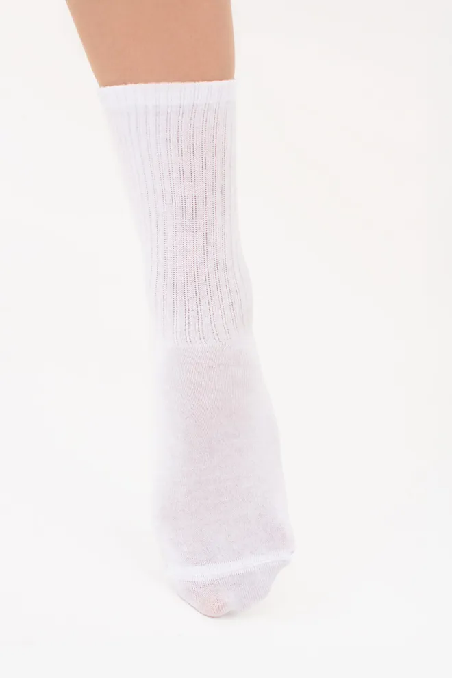 Хлопковые женские носки с сердечком WS3 VALENTINE 2501 Giulia (white/rose), белый