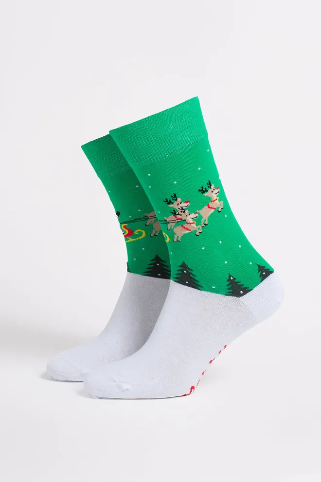 Мужские рождественские носки MS3 NEW YEAR 2606 Giulia (green), зеленый