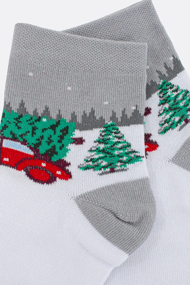 Детские новогодние носки KS3 NEW YEAR 2602 Giulia (silver), серый