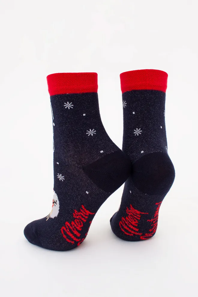 Детские новогодние носки с Санта Клаусом KS3 NEW YEAR 2406 Giulia (navy), синий