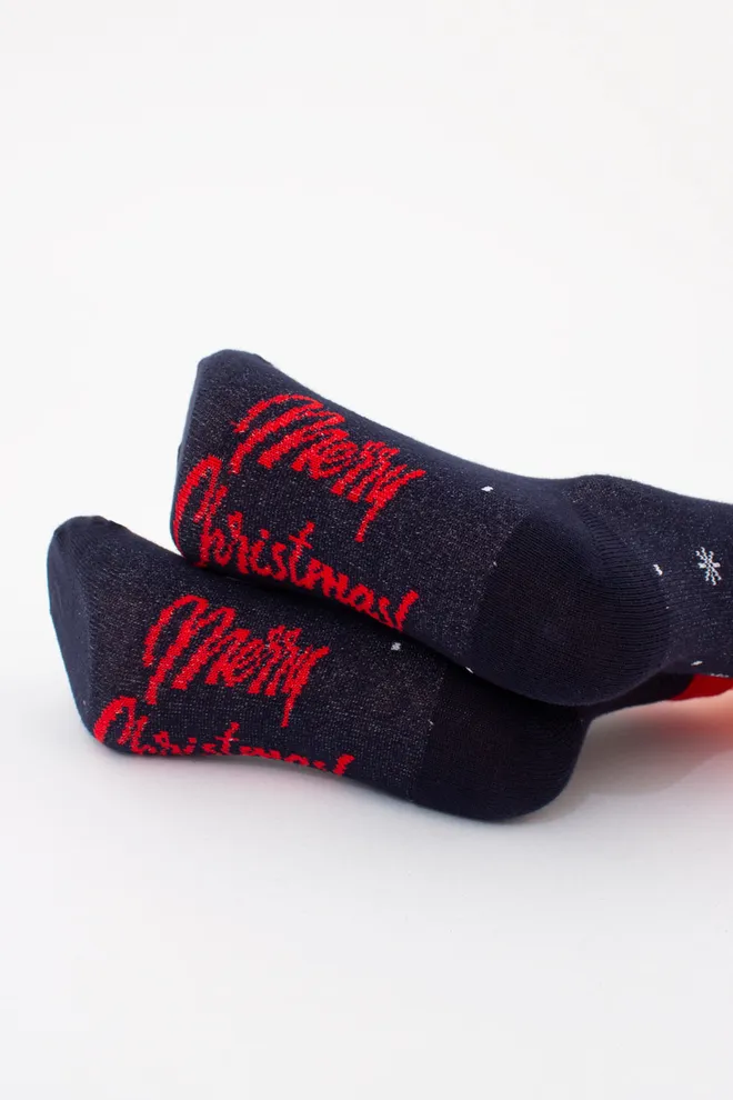 Детские новогодние носки с Санта Клаусом KS3 NEW YEAR 2406 Giulia (navy), синий