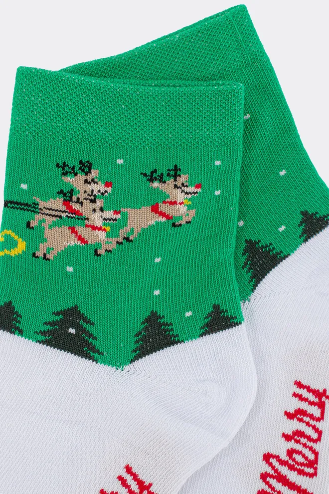 Детские новогодние носки KS3 NEW YEAR 2606 Giulia (green), зеленый