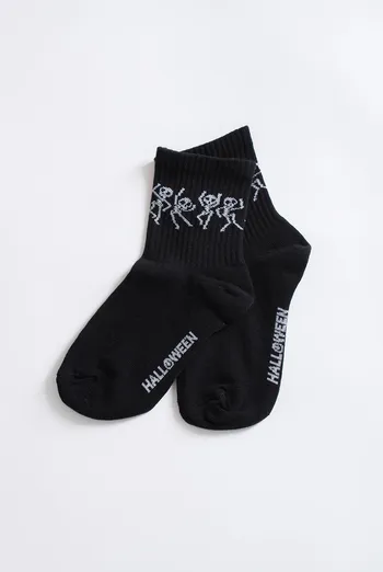 Детские носки с скелетами KS3 HALLOWEEN STRONG 2502 Giulia (black), черный