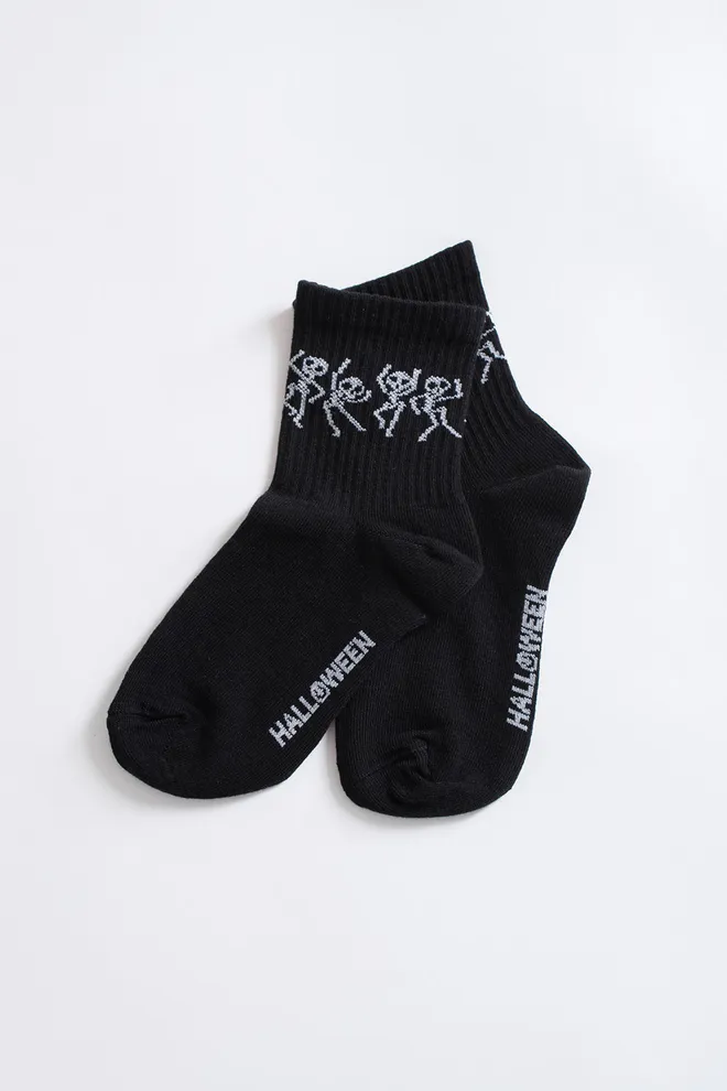 Детские носки с скелетами KS3 HALLOWEEN STRONG 2502 Giulia (black), черный