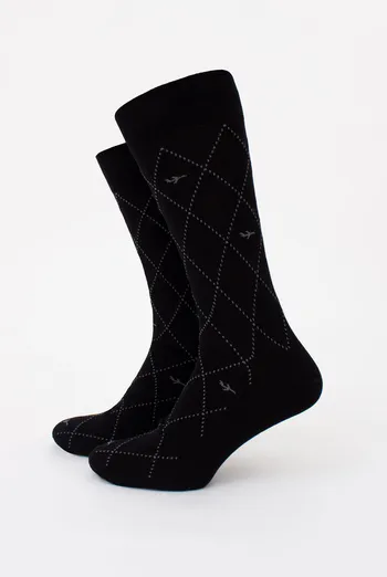 Классические мужские носки MS3C/Sl-302 (ELEGANT 302 calzino) Giulia (nero), черный