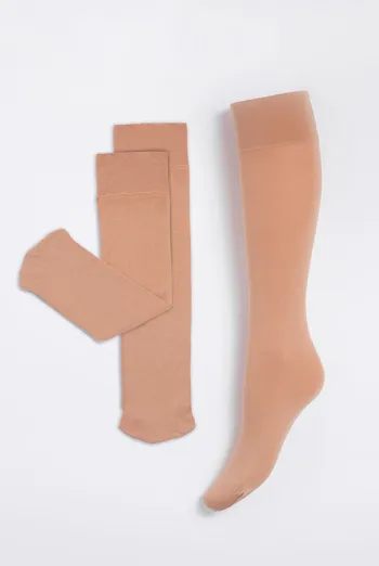 Гольфы из 3D микрофибры COMFORT KNEE-HIGHS 60 GAMB Giulia (daino), бежевый