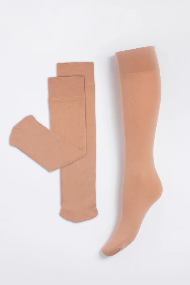 Гольфы из 3D микрофибры COMFORT KNEE-HIGHS 60 GAMB Giulia (daino), бежевый