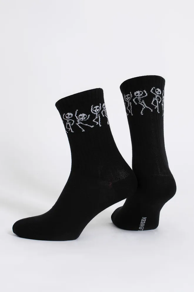 Мужские носки с скелетами MS3 HALLOWEEN STRONG 2502 Giulia (black), черный