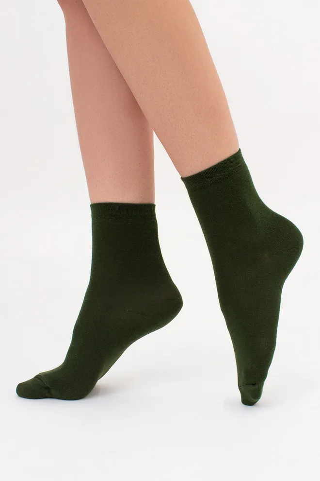 Носки женские классические Ws3 classic Giulia  2 пары (khaki/ceramite), зеленый/оранжевый