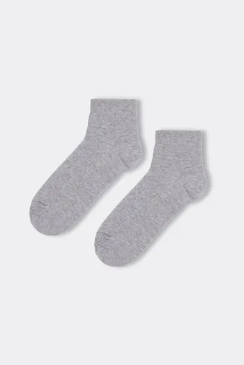 Носки мужские укороченные Ms2 soft premium classic Giulia (light grey melange), серый