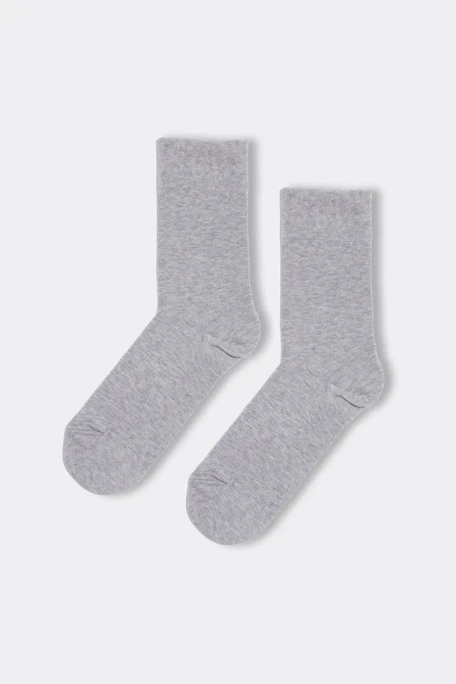 Носки мужские классические Ms3 soft premium classic Giulia (light grey melange), серый