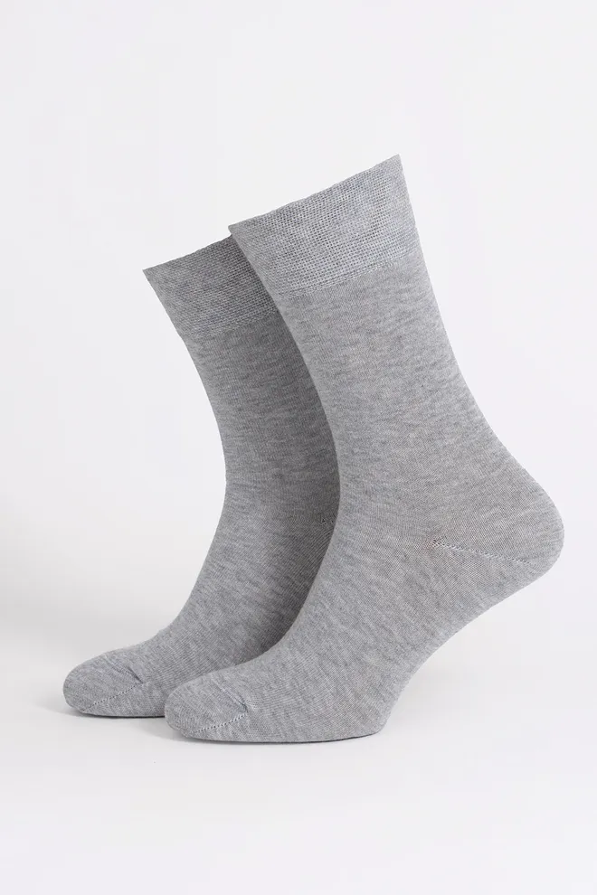 Носки мужские классические Ms3 soft premium classic Giulia (light grey melange), серый