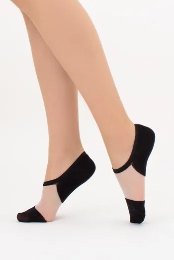 Носки следки с прозрачной вставкой WS0 CRISTAL 001 Giulia (black), черный Носки следки с прозрачной вставкой WS0 CRISTAL 001 Giulia (black), черный