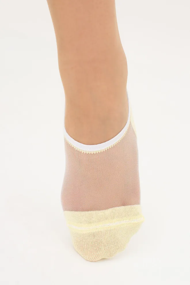 Носки следки с прозрачной вставкой WS0 CRISTAL 001 Giulia (light yellow), желтый
