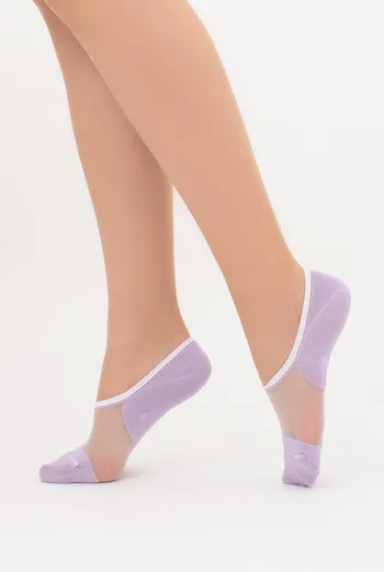 Носки следки с прозрачной вставкой WS0 CRISTAL 001 Giulia (lilac), фиолетовый