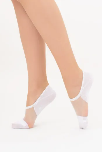 Носки следки с прозрачной вставкой WS0 CRISTAL 001 Giulia (white), белый Носки следки с прозрачной вставкой WS0 CRISTAL 001 Giulia (white), белый