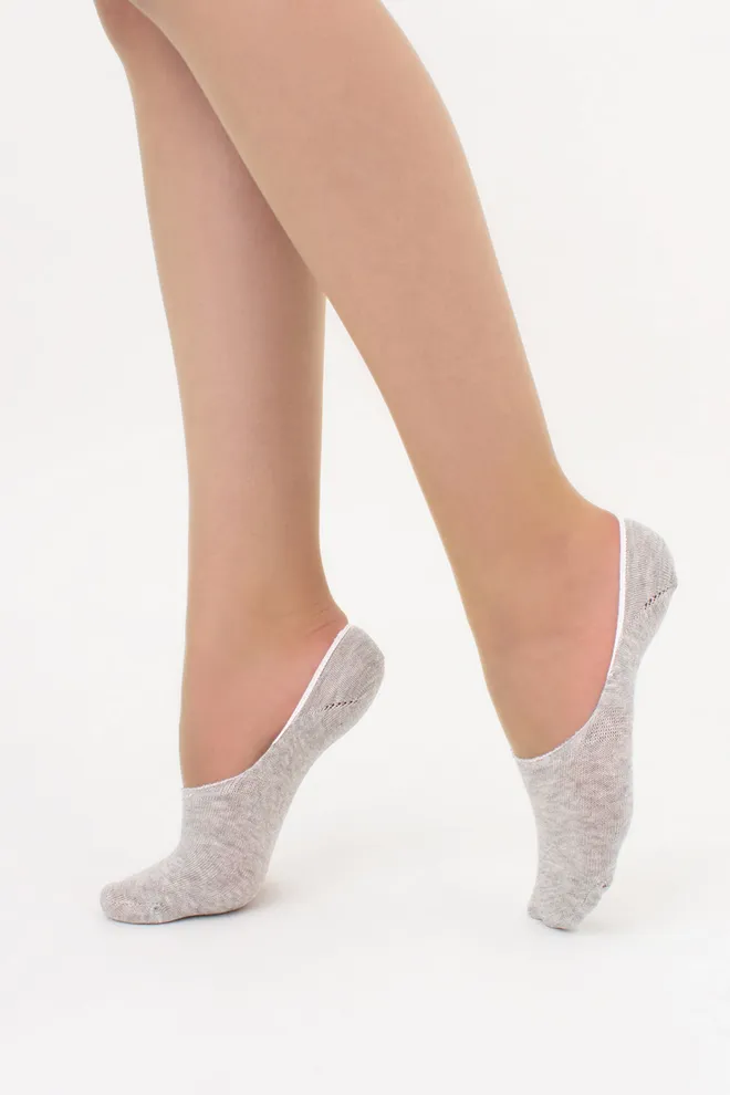 Носки следки женские WF1 CLASSIC [WFC/Sk-cl] Giulia (silver melange), серый