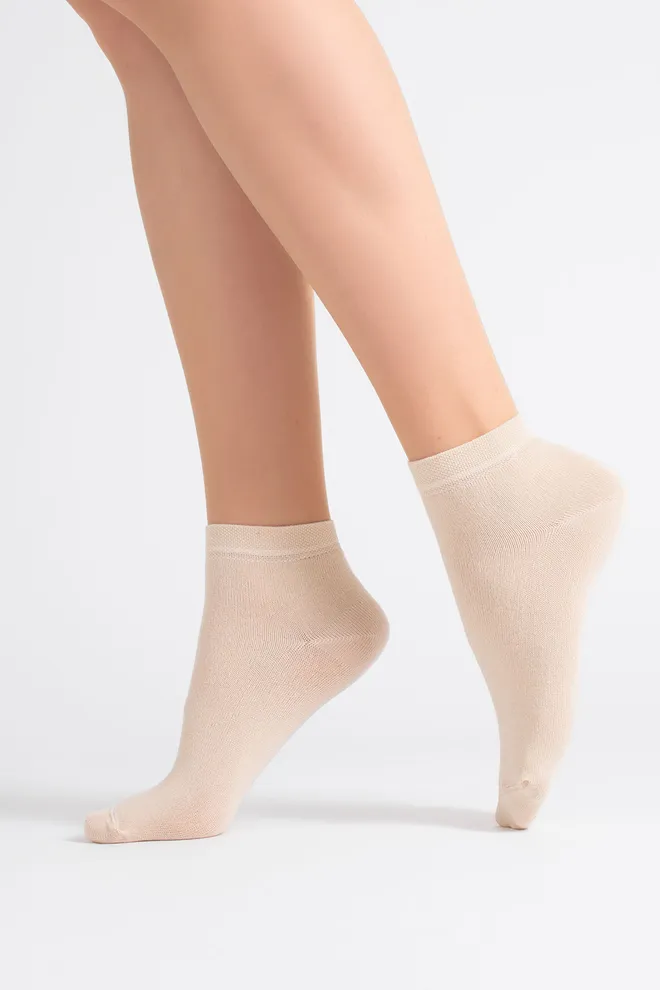 Носки женские короткие 2 пары WS2 CLASSIC Giulia (chocolate/sand), коричневый/бежевый