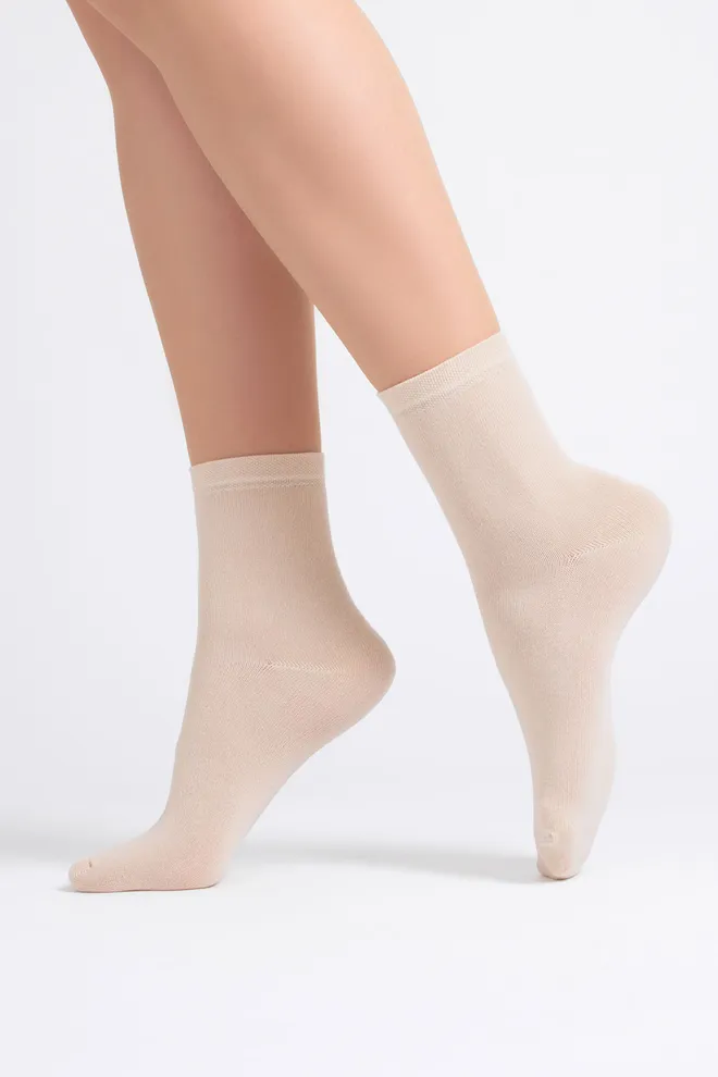 Носки женские классические (2 пары) WS3 CLASSIC Giulia (chocolate/sand), коричневый/бежевый