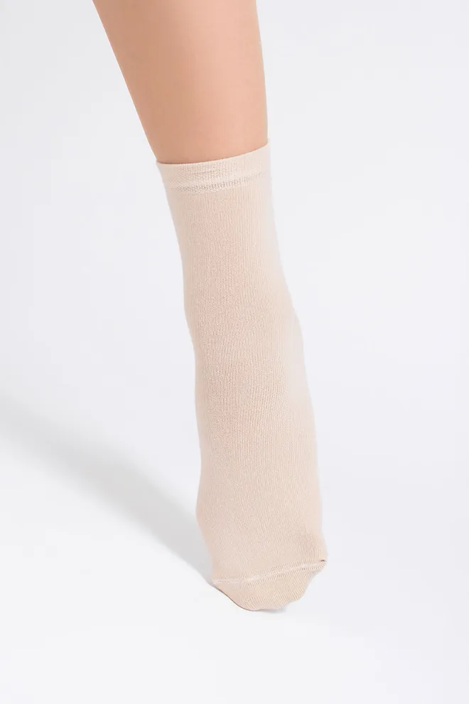 Носки женские классические (2 пары) WS3 CLASSIC Giulia (chocolate/sand), коричневый/бежевый